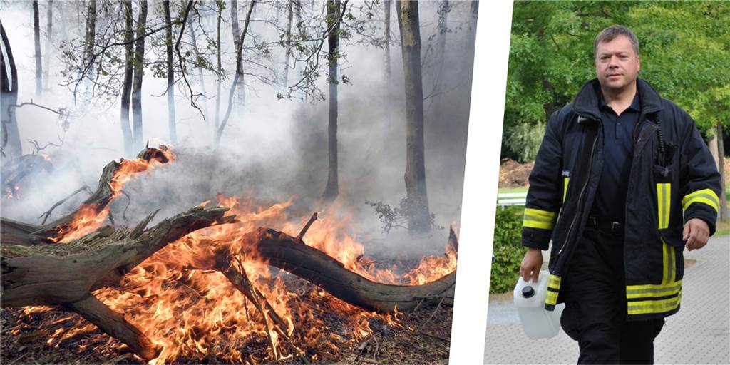 Heiß, heißer, Waldbrand: Feuerwehren blicken auf das Hitze-Wochenende Die hohen Temperaturen können an diesem Wochenende zu Waldbränden führen. Manfred Schäper, Leiter der Feuerwehr in Nordkirchen, hat sich auf solche Szenarien mit seinem Team vorbereitet.
