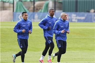 Die HSV-Spieler Bobby Wood (l) und Kyriakos Papadopoulos (r) wollen den Verein verlässen. Foto: Christian Charisius