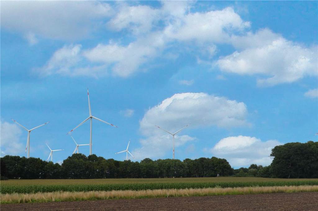 X HeWe Windpark im Sommer