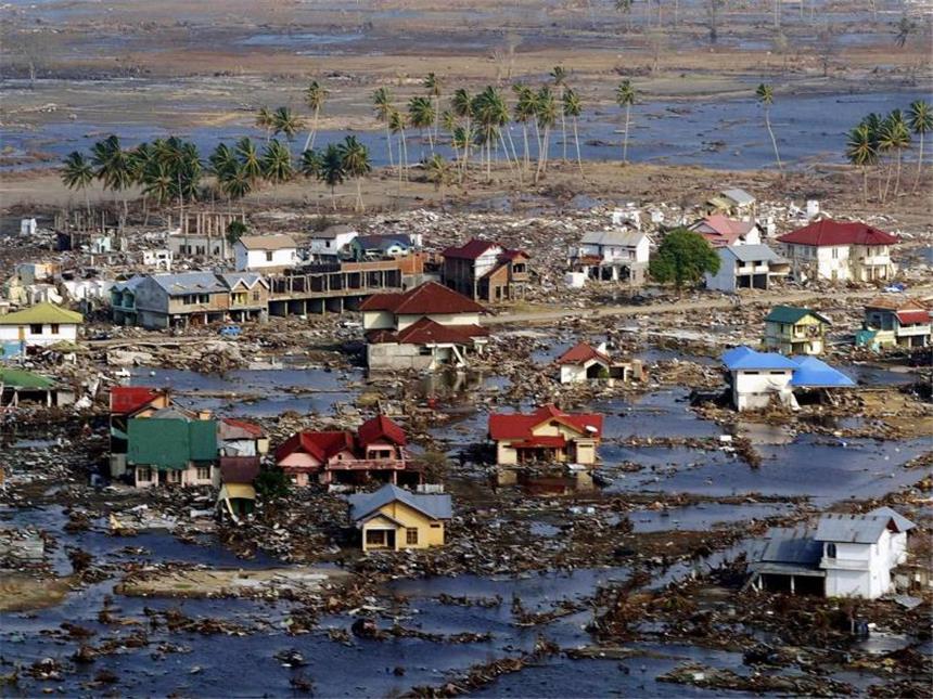 Weltweites Tsunami-Gedenken zehn Jahre nach der Katastrophe Die indonesische Stadt Banda Aceh wurde am schwersten vom Tsunami getroffen. Foto: Weda/Archiv