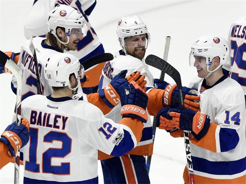 Islanders können mit deutschem Duo weiter auf Playoffs hoffen Die Islanders können weiterhin auf Playoffs hoffen. Foto: Mark Zaleski