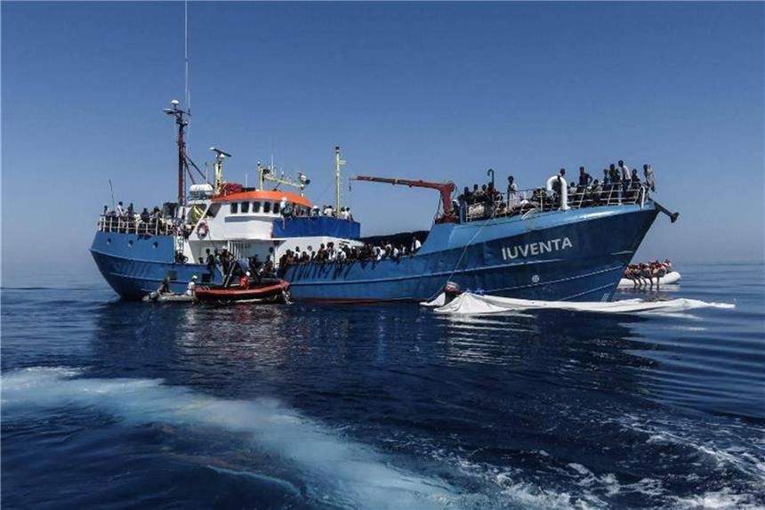 Rettungsschiff „Iuventa“ bleibt beschlagnahmt Die „Iuventa“ der deutschen Hilfsorganisation „Jugend Rettet“ im Einsatz vor der Küste Libyens. Foto: IUVENTA Jugend Rettet e.V.