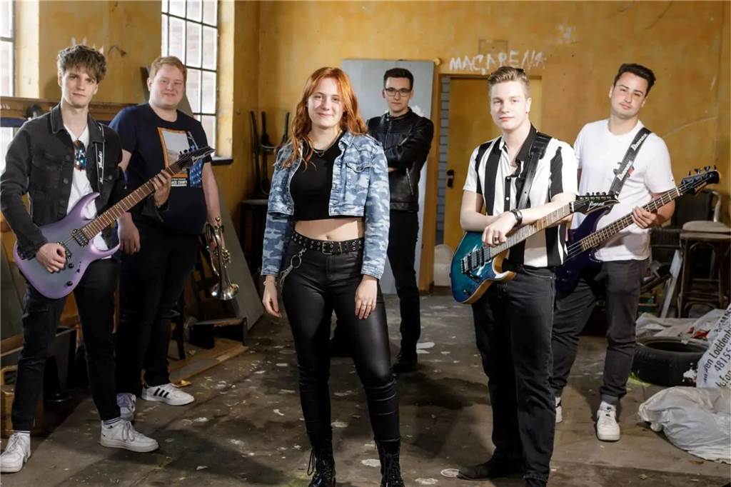 Die jüngste teilnehmende Band beim Kneipenfestival: Die Nachwuchsmusiker aus Vreden nennen sich „The Vultures“.
