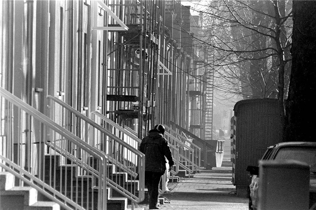 Die Karlstraße in Gahmen am 1. Januar 1989.