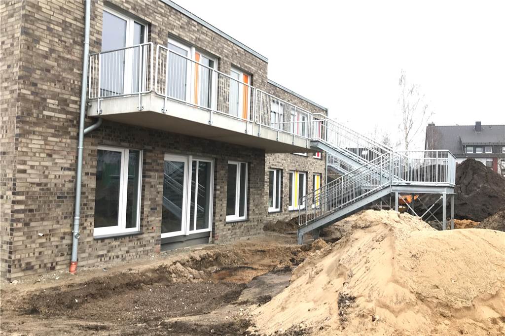 Die Kita am Meisenweg im Bau: Im Jahr 2020 eröffnete sie. Merklinde wird nach dem Vorbild in Ickern gebaut.