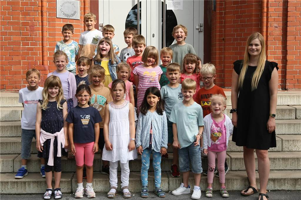 Die Klasse 1a der Aplerbecker-Mark-Grundschule