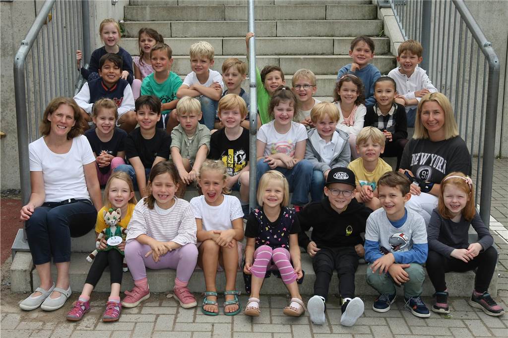 Die Klasse 1a der Höchstener Grundschule