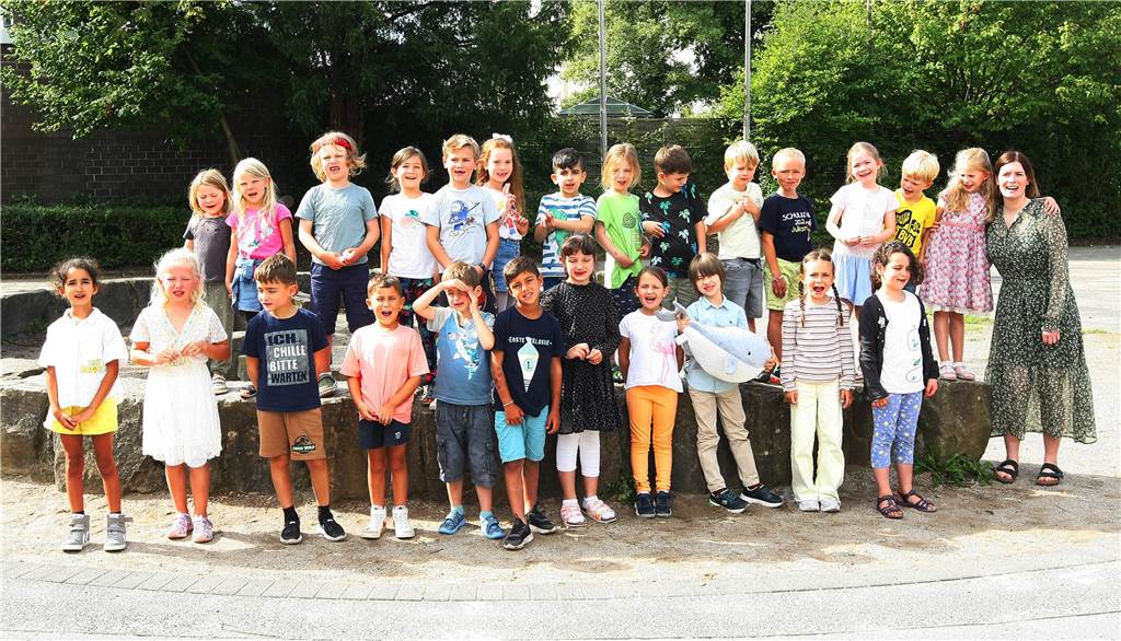 Die Klasse 1a der Lieberfeld-Grundschule