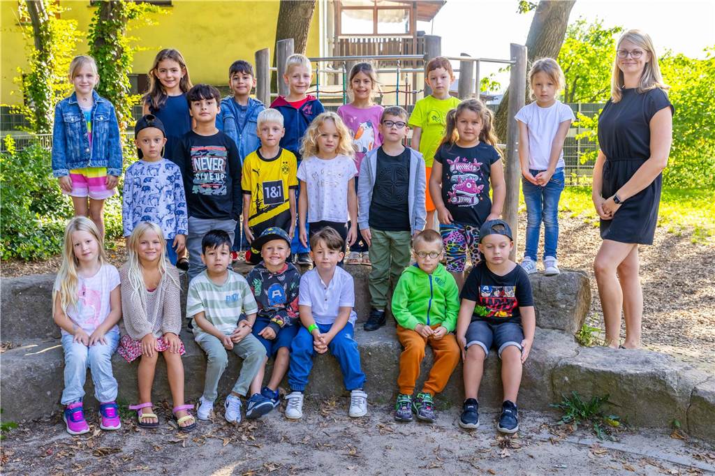 Die Klasse 1a der Westholz-Grundschule