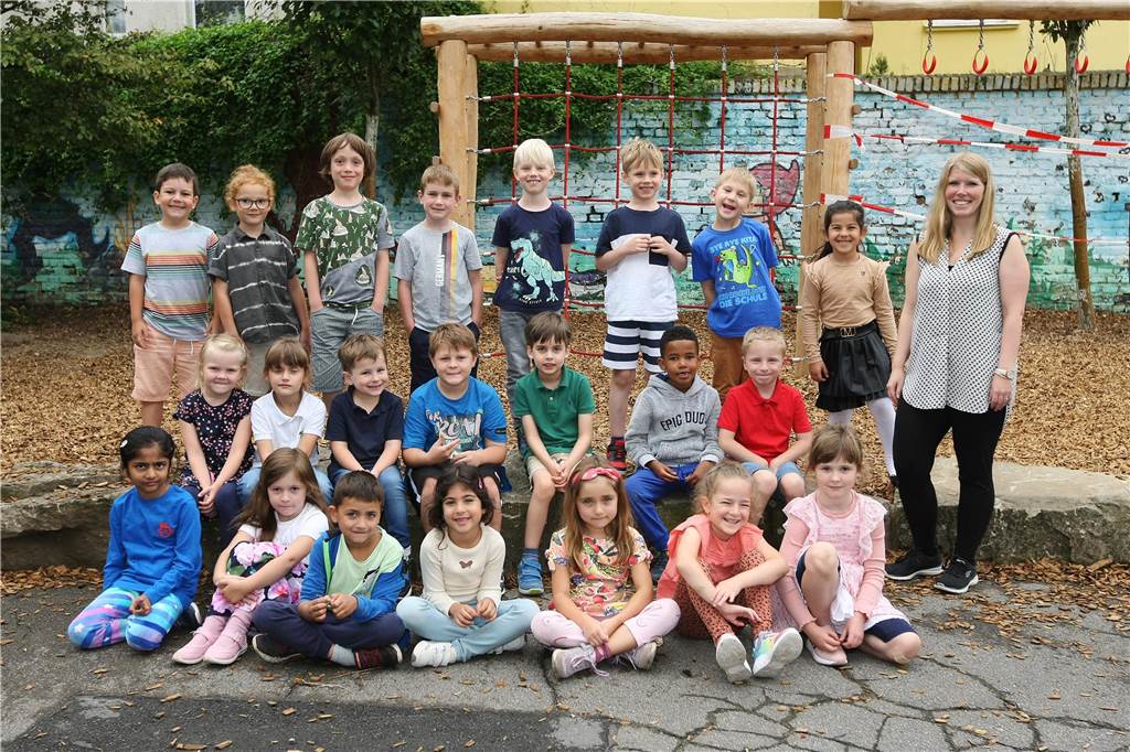 Die Klasse 1b der Brüder-Grimm-Grundschule