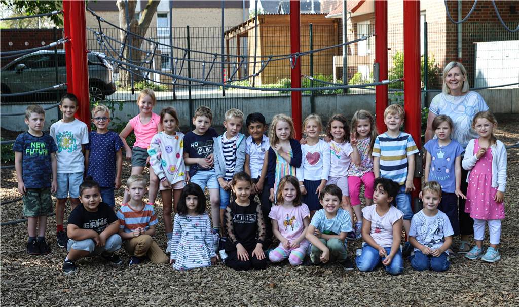 Die Klasse 1b der Erich-Kästner-Grundschule