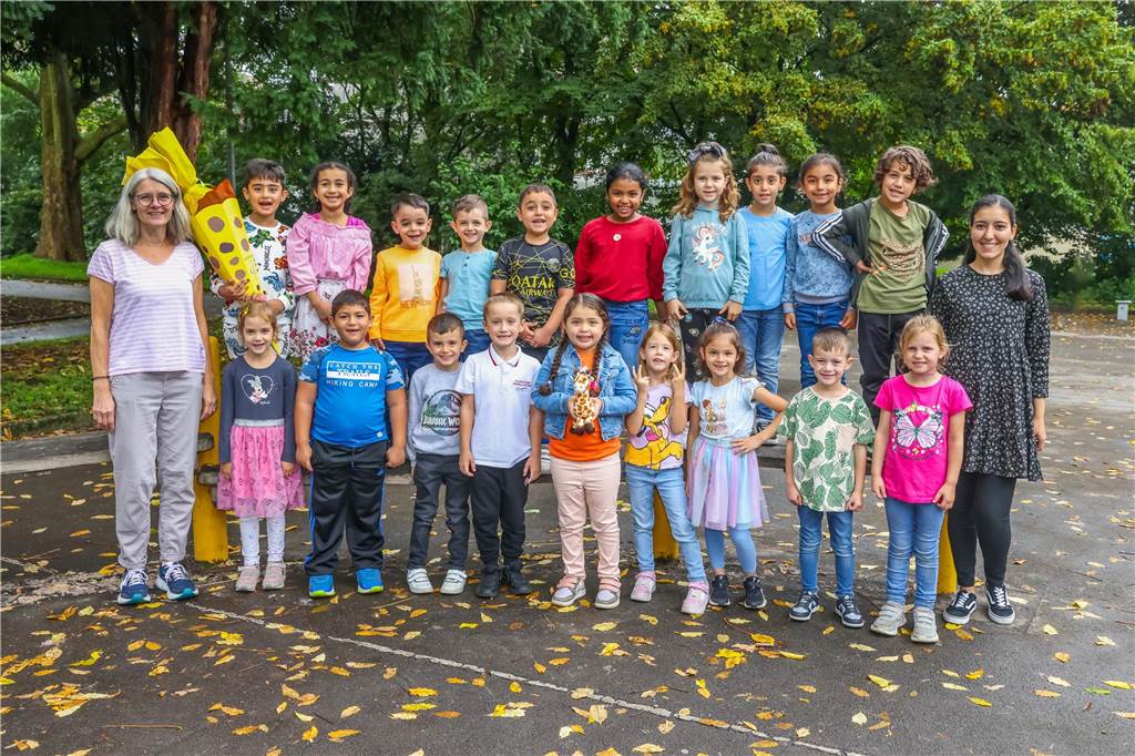 Die Klasse 1b der Mosaik-Grundschule Eving
