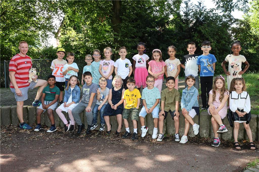Die Klasse 1b der Siegfried Drupp Grundschule