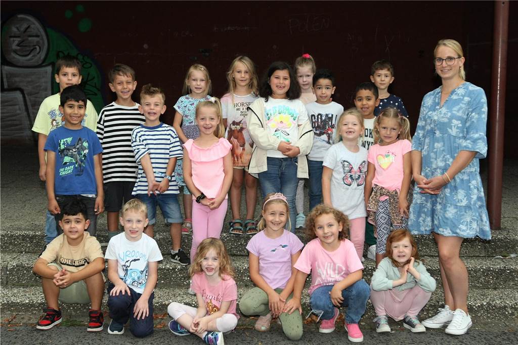 Die Klasse 1c der Brechtener Grundschule