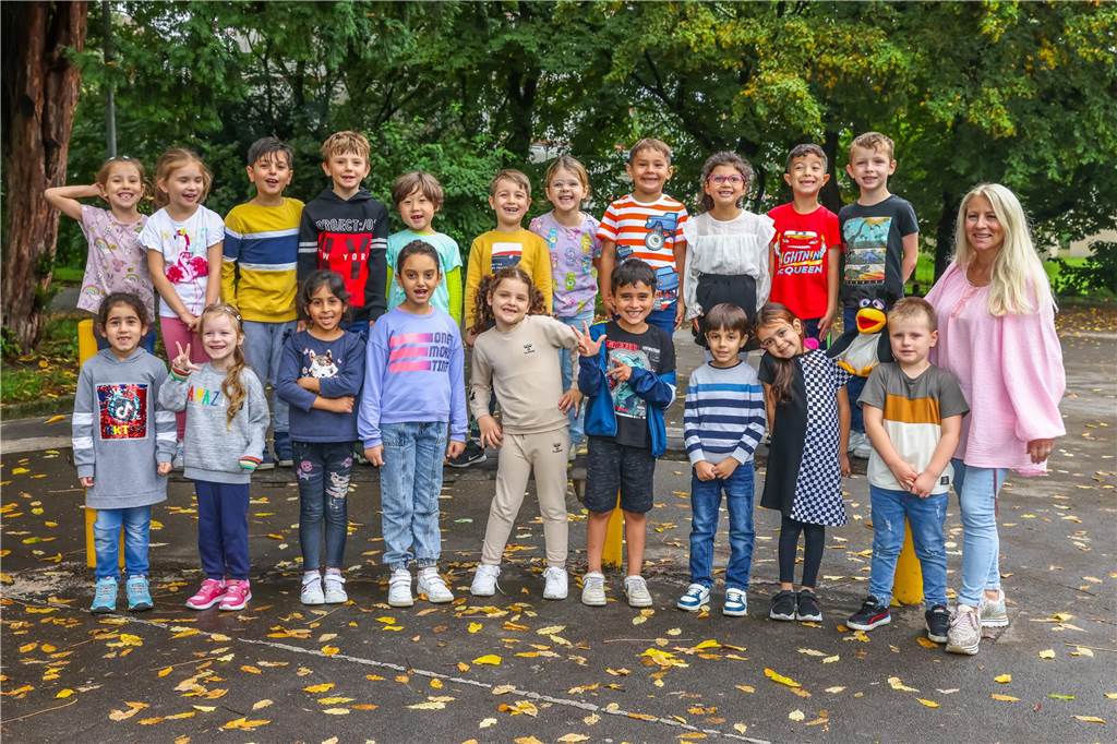 Die Klasse 1c der Mosaik-Grundschule Eving