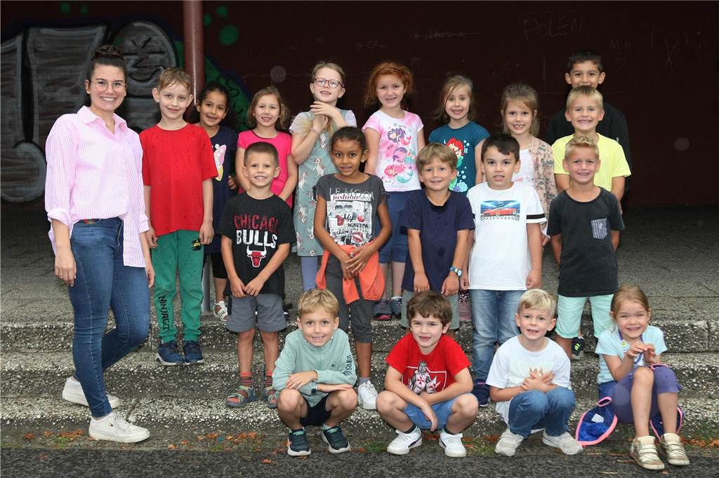 Die Klasse 1d der Brechtener Grundschule