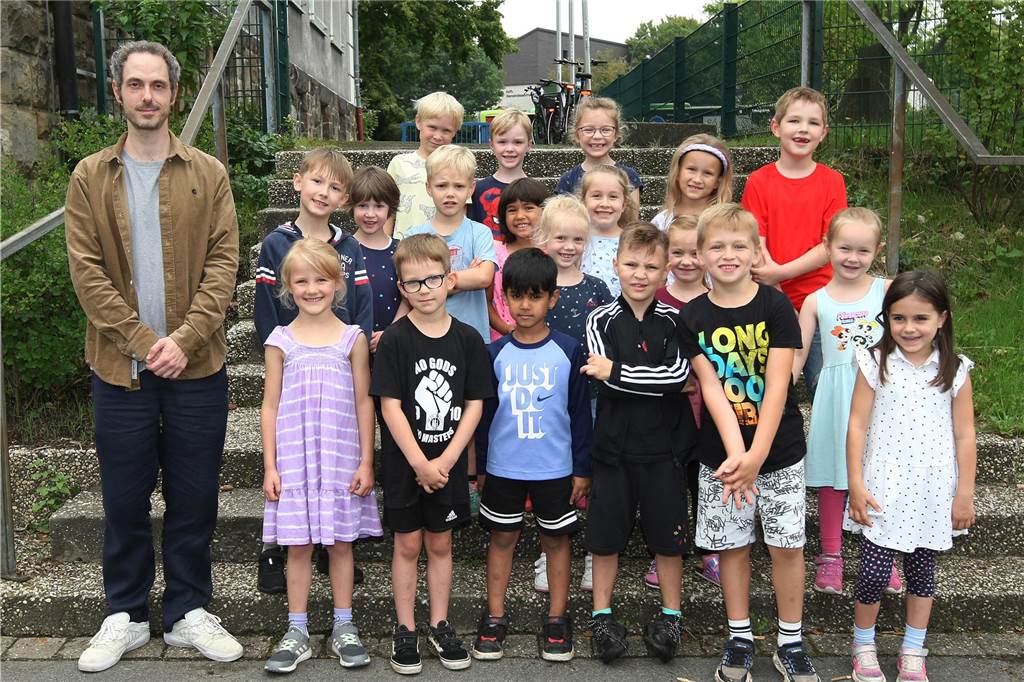 Die Klasse 1d der Harkort-Grundschule