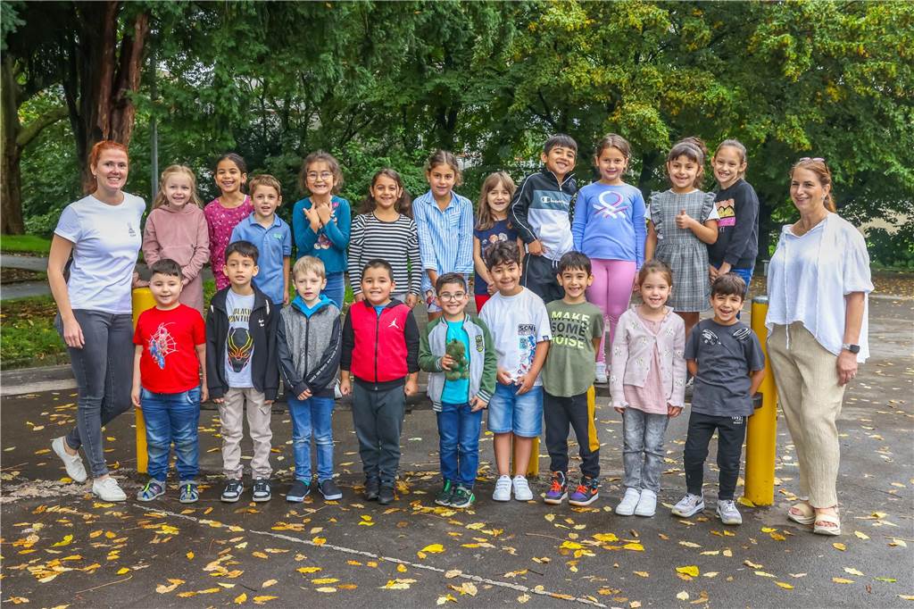 Die Klasse 1d der Mosaik-Grundschule Eving