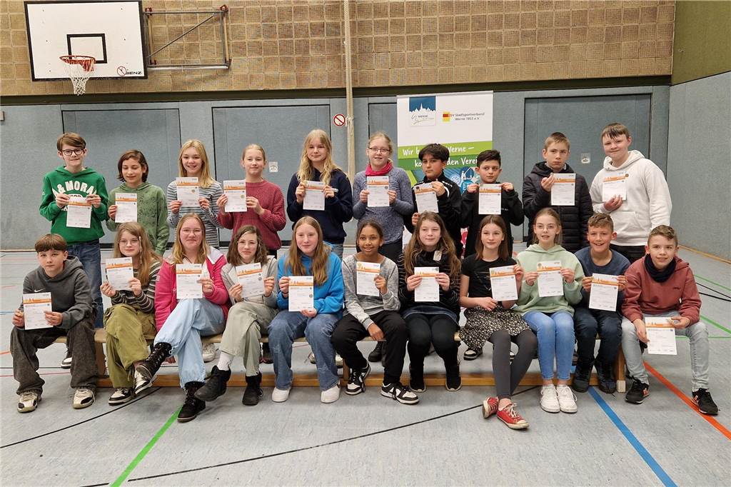 Die Klasse 6b des Anne-Frank-Gymnasiums.