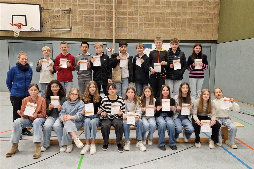 Die Klasse 6c des Anne-Frank-Gymnasiums.