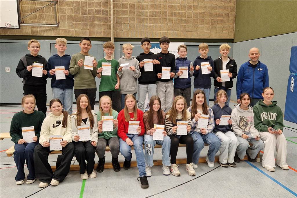 Die Klasse 6d des Anne-Frank-Gymnasiums.