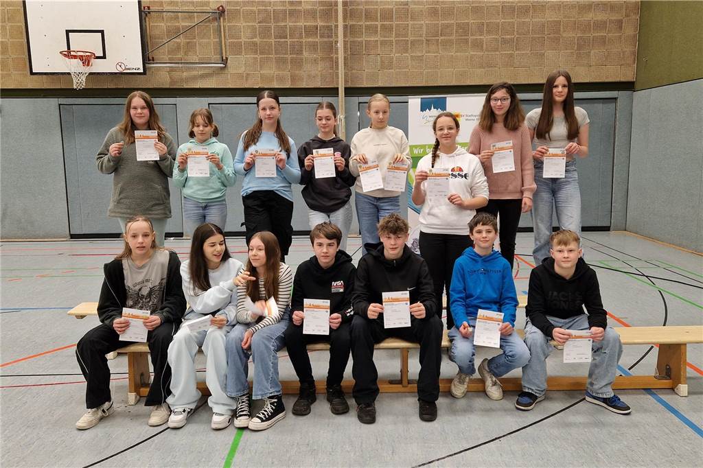 Die Klasse 7a des Anne-Frank-Gymnasiums.
