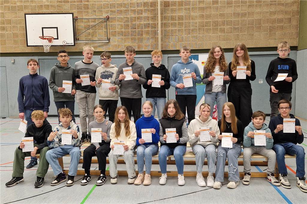 Die Klasse 7b des Anne-Frank-Gymnasiums.