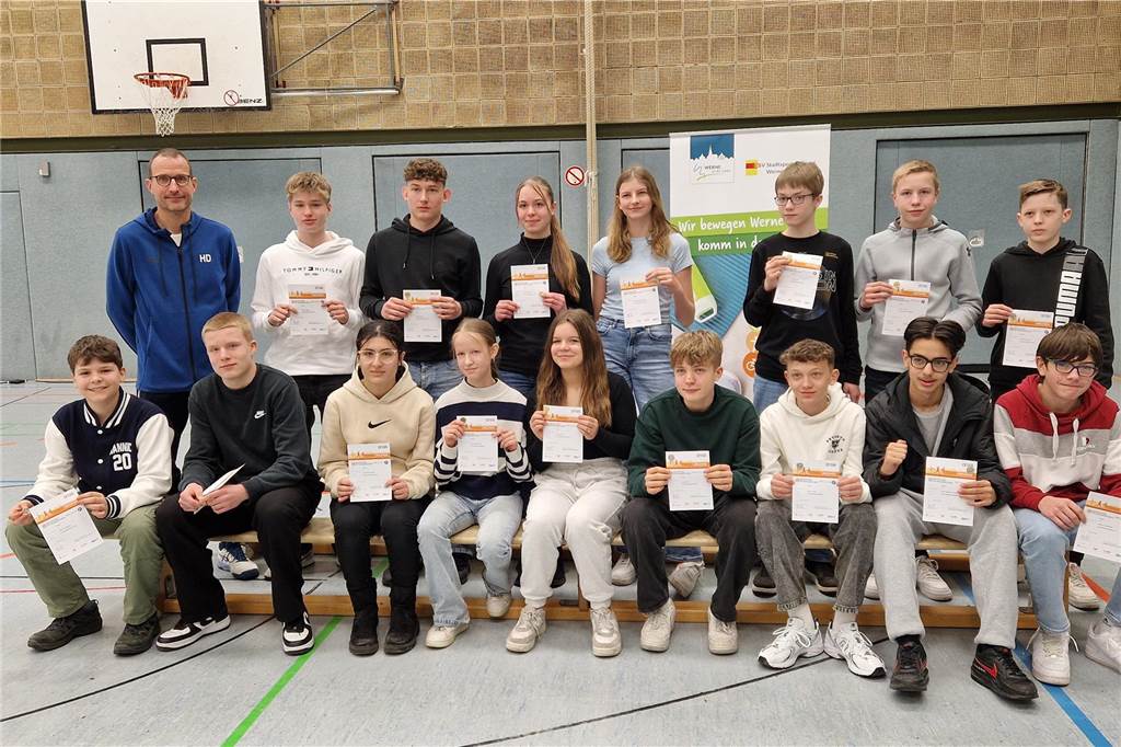 Die Klasse 8a des Anne-Frank-Gymnasiums.