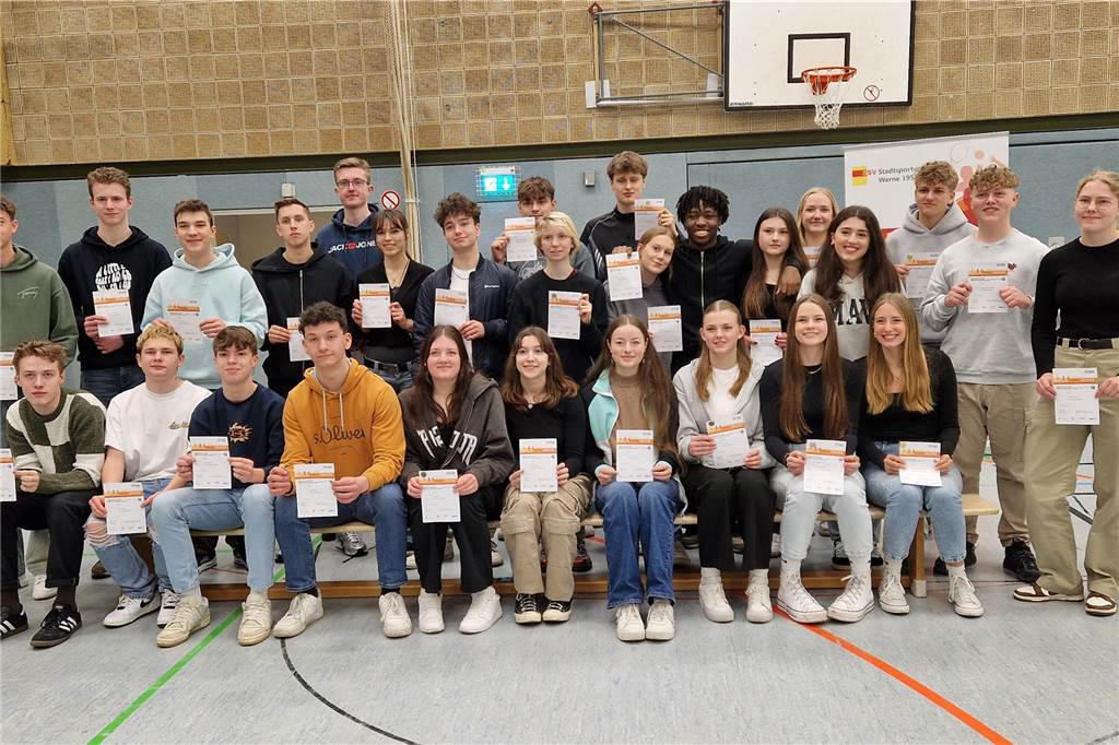 Die Klasse Q2 des Anne-Frank-Gymnasiums.