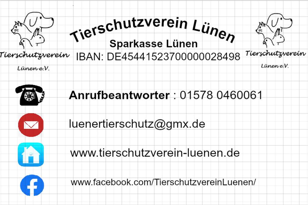 Die Kontaktdaten des Tierschutzvereins Lünen