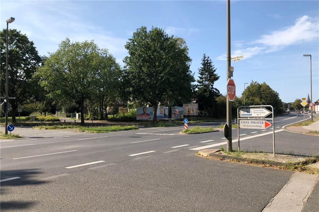 Kreuzung auf viel befahrener Bundesstraße in Dorsten: Entschärfung ist in Sicht Die Kreuzung soll im nächste Jahr eine Ampel bekommen.