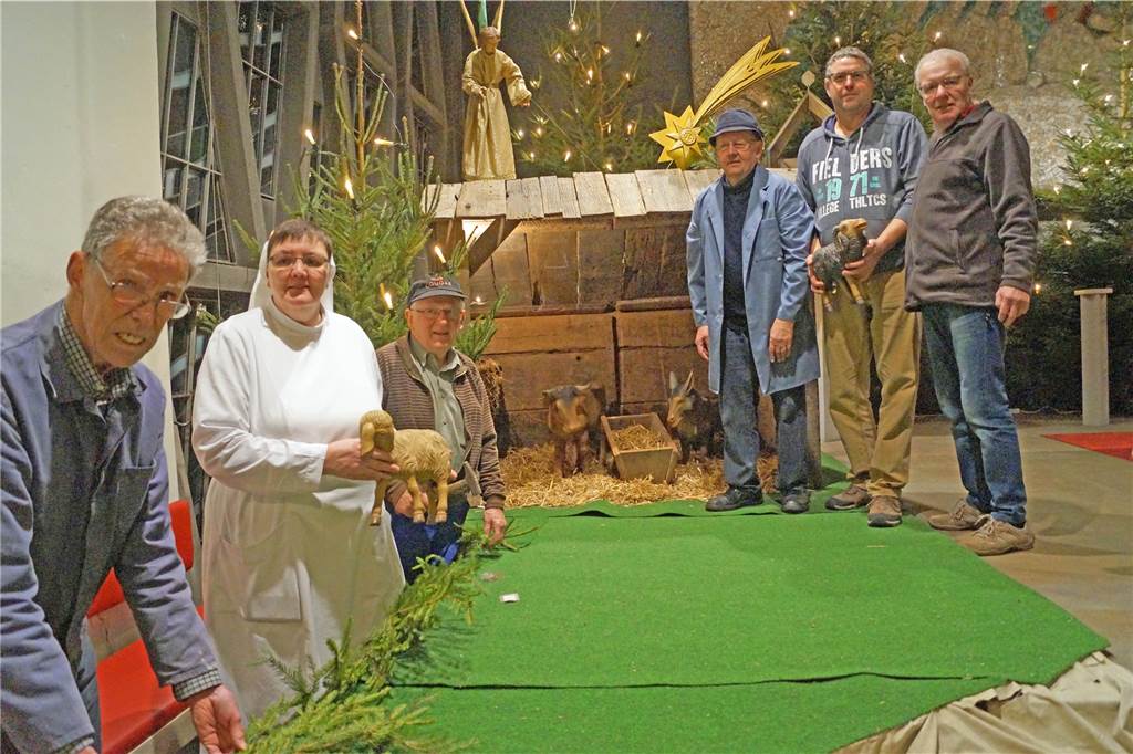 Historische Kloster-Krippen hatten keine lange Lebensdauer Die Krippe in der Kirche St. Johannes, hier ein Archivfoto aus dem Jahre 2017, ist mehr als 40 Jahre alt.