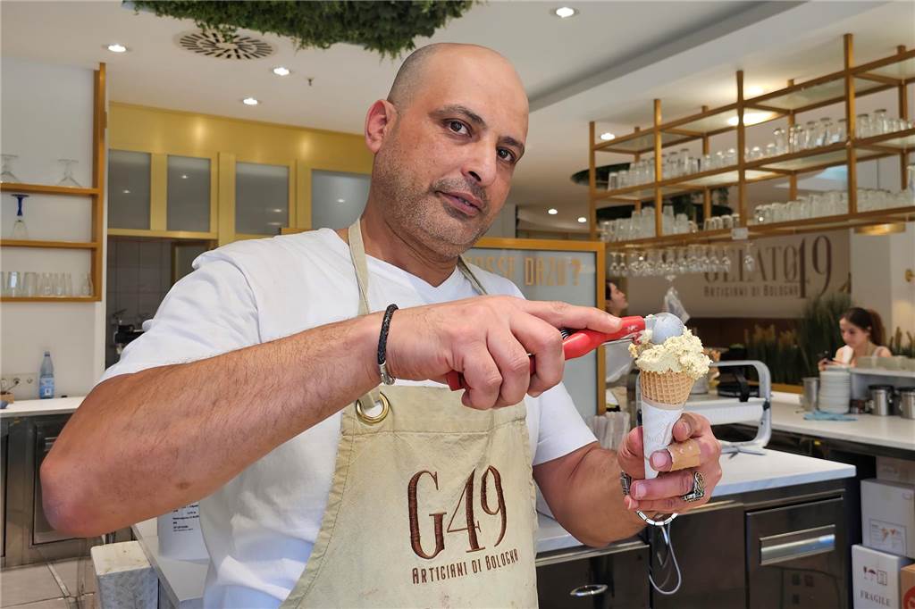Hier gibt es das günstigste Eis in der Dortmunder City Die Kugel Eis beim Gelato49 gehört zu den teureren.