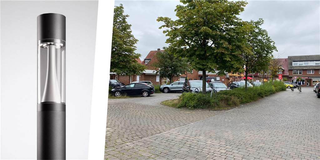 Hightech-Leuchte in Ascheberger Ortskern mit E-Ladesäule und Wlan-Router Die LED-Leuchte "Constela" soll im Ortskern aufgestellt werden. Teilweise bietet sie auch Lademöglichkeiten für E-Bikes.