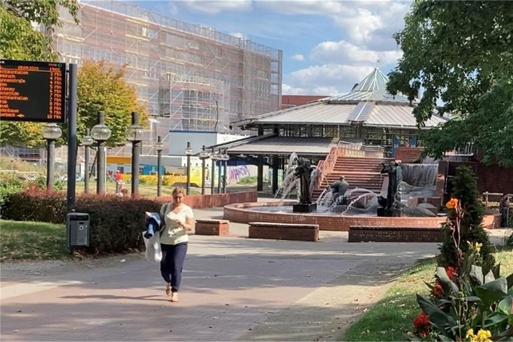 Der Gauklerbrunnen in Dortmunds City