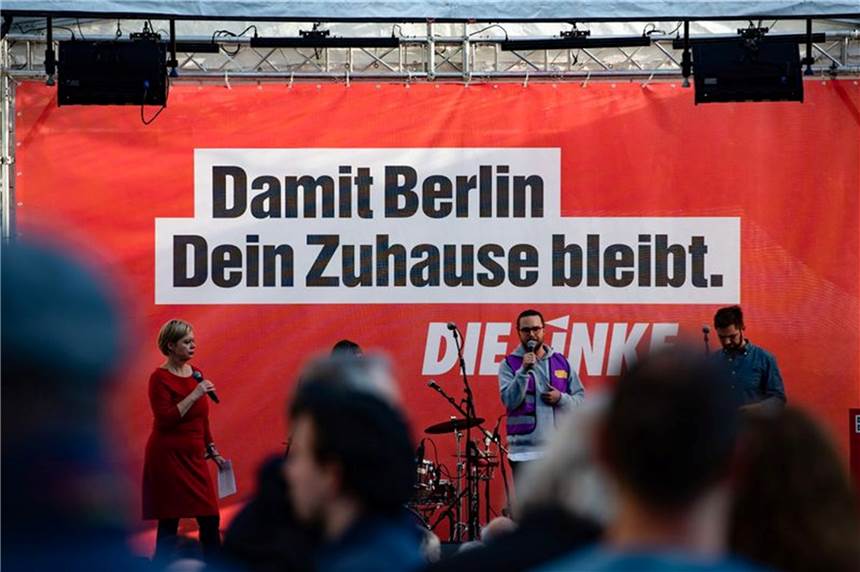 Umfrage: Jeder Fünfte würde Linksbündnis befürworten Die Linke macht Wahlkampf in Berlin.