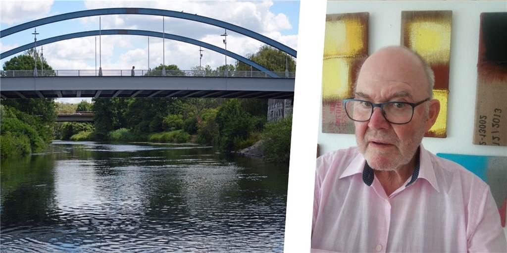 Künstler Gilbert Pink zur beleuchteten Lippebrücke: „Schlampiger Umgang“ Die Lippebrücke und Künstler Gilbert Pink.