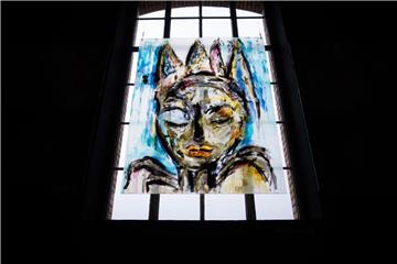 Die Malerei der Künstlerin Meral Alma in der Kunstakademie Düsseldorf. Foto: Rolf Vennenbernd
