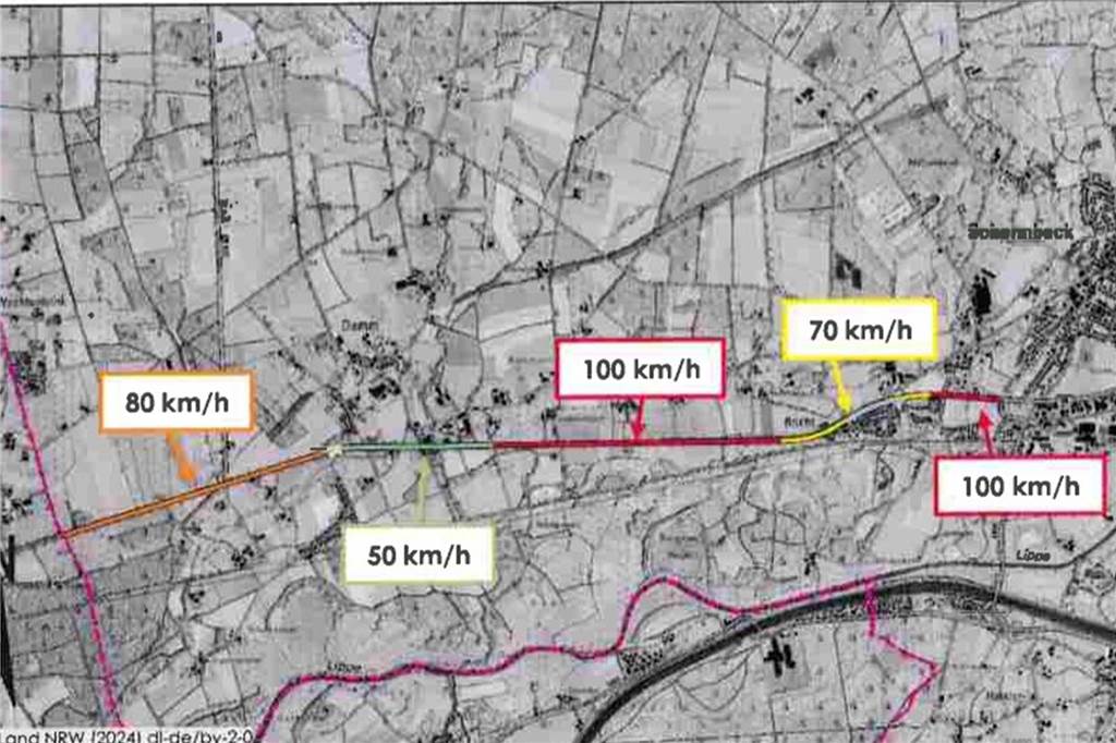 Schermbecker Planungsausschuss befasst sich mit dem Lärmaktionsplan Die maximal zulässigen Geschwindigkeiten auf der Weseler Straße variieren je nach Streckenabschnitt zwischen 50 km/h und 100 km/h.