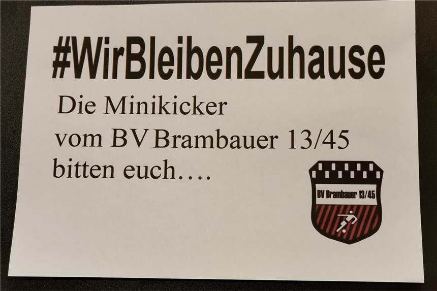 Coronavirus: Die Minikicker des BV Brambauer haben eine bewegende Nachricht für Lünen Die Minikicker des BV Brambauer haben eine bewegende Nachricht zu verkünden.