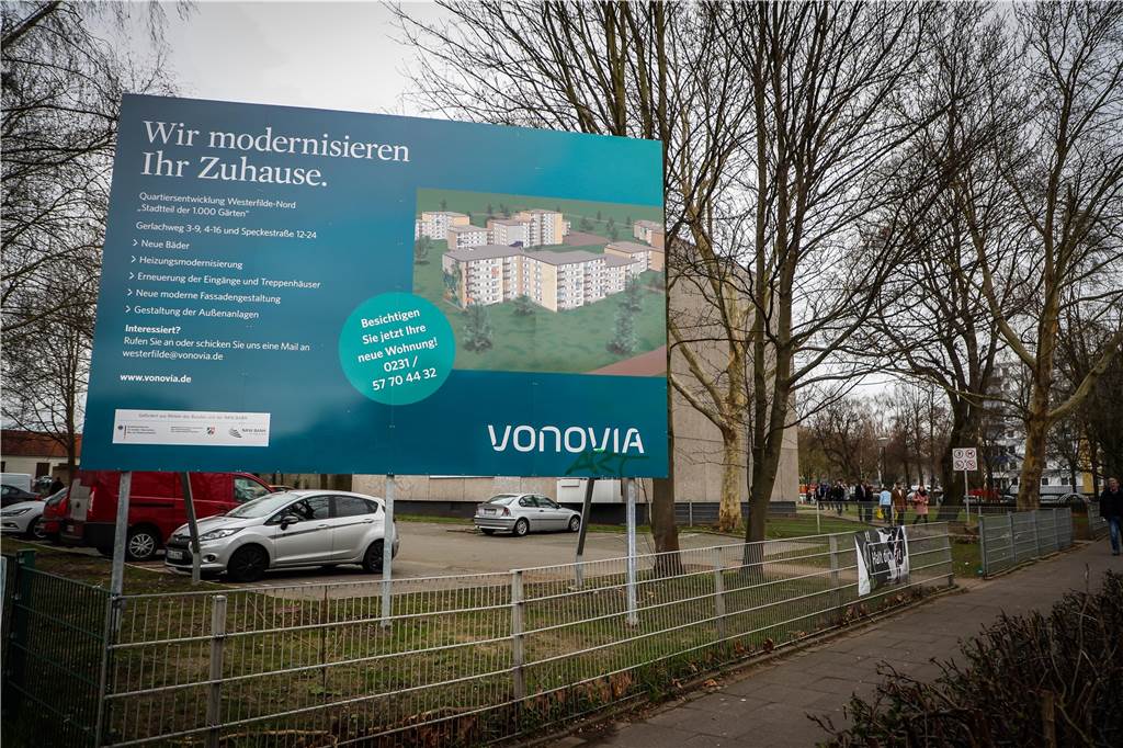 Die Modernisierung des Wohnungebestandes spielt bei den großen Wohnungsgesellschaften, wie hier bei Vonovia in Westerfilde, eine große Rolle.
