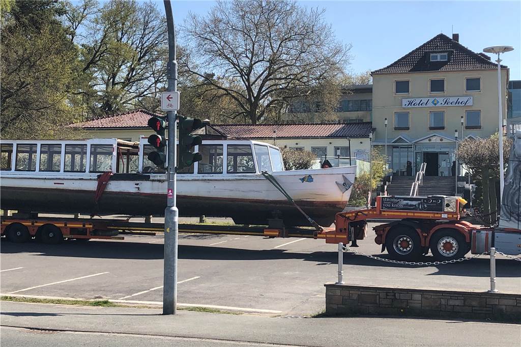 Möwe vor dem Hotel Seehof
