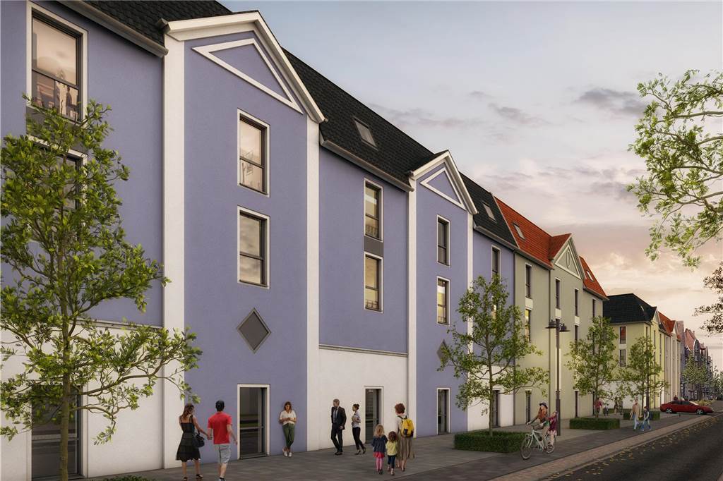 Neubau an der Kreisstraße: Verzögerung nach Politik-Beschluss Die neu gebauten Häuser sollen sich optisch in die bestehende Bebauung einpassen.