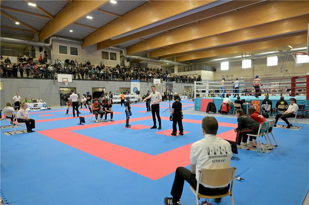Die neue Sporthalle an der Dammwiese wurde von den German Open im Kickboxen eingeweiht.