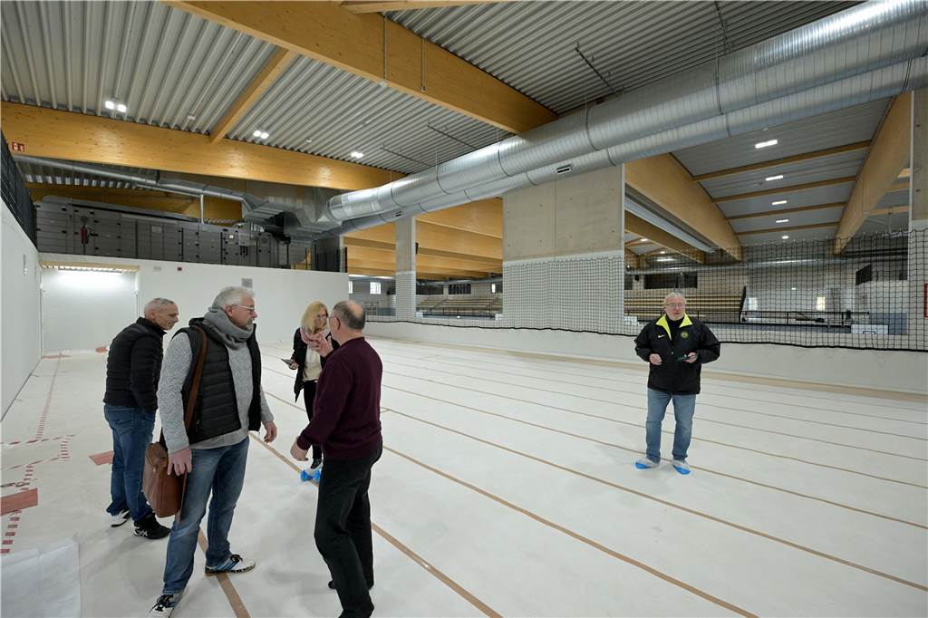 Die neue Sporthalle in Lünen an der Dammwiese.