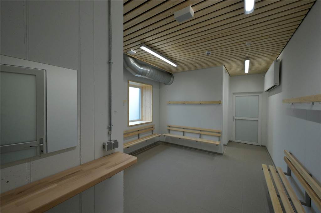 Die neue Sporthalle in Lünen an der Dammwiese.