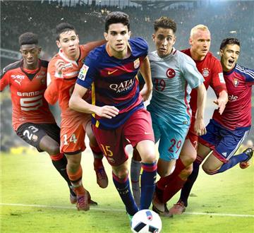 Die Neuen beim BVB (v.l.): Ousmane Dembele, Raphael Guerreiro, Marc Bartra, Emre Mor, Sebastian Rode und Mikel Merino.