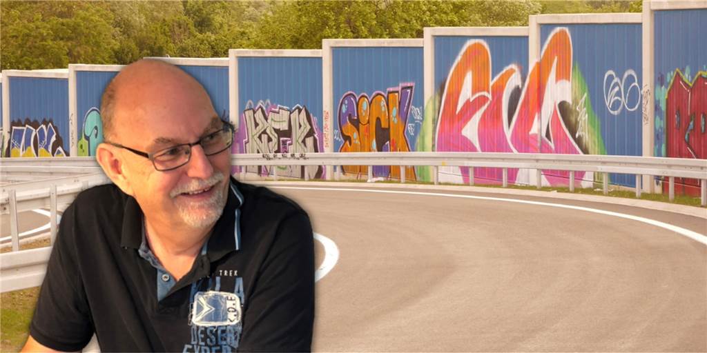 Noch nicht fertig, aber schon beschmiert: Ärger über Graffiti an der Autobahn Die neuen Lärmschutzwände sind schon beschmiert, bevor die neue Abfahrt freigegeben ist. Dafür hat Matthias Hüppe vom Aktivkreis "Ja zu Lanstrop" einen Vorschlag