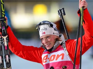 Die Norwegerin Tora Berger war beim Massenstart in Oberhof nicht zu schlagen. Foto: Martin Schutt