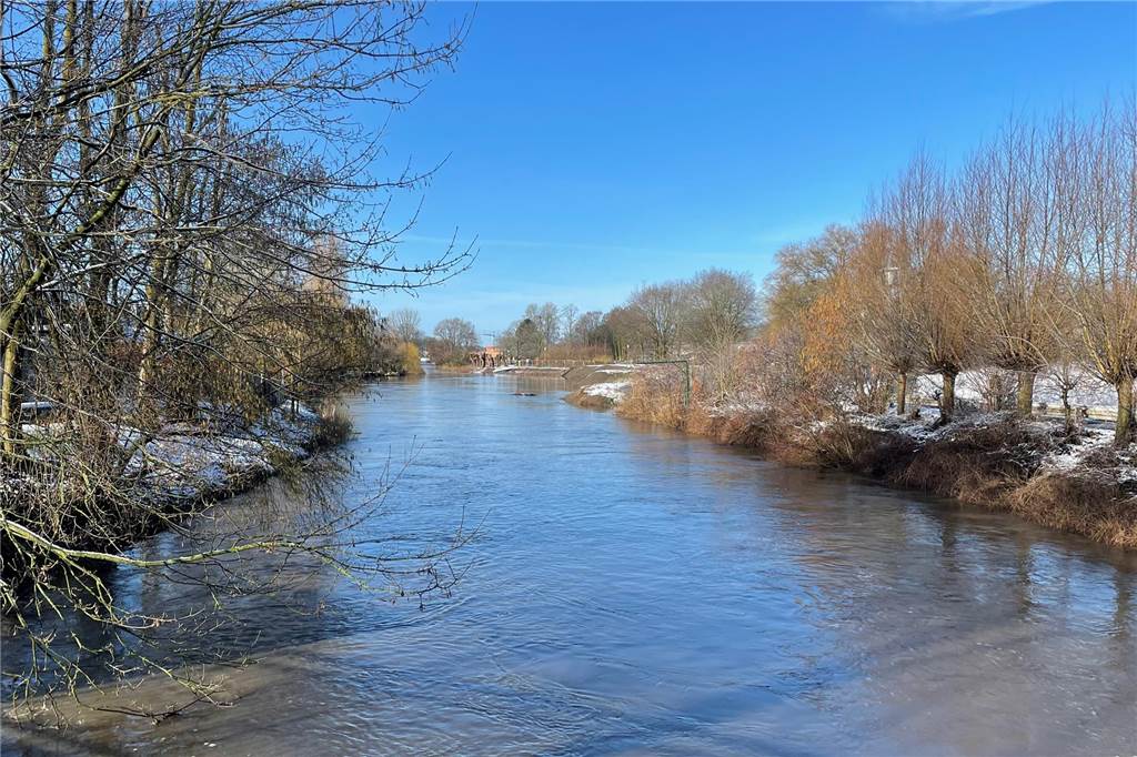 Die obere Berkel bei Stadtlohn ist gut gefüllt.